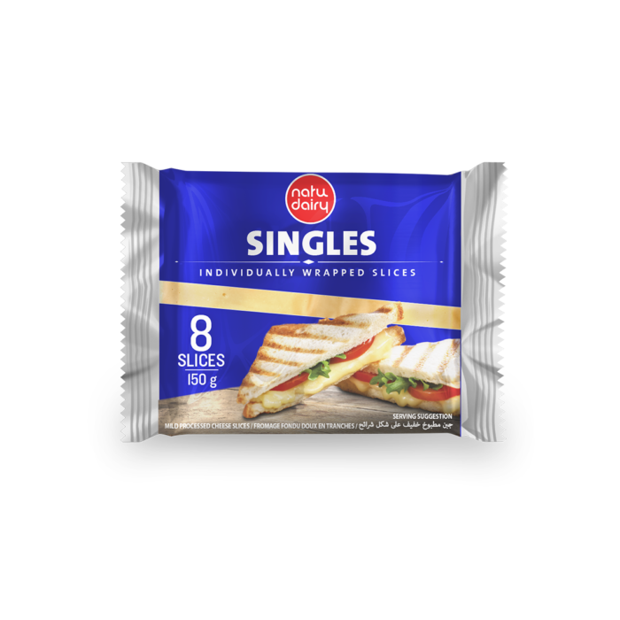 SINGLE VEGETABLE FAT PROCESSED CHEESE 8 SLICES, 150g