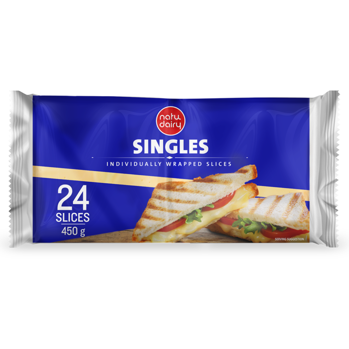 SINGLE VEGETABLE FAT PROCESSED CHEESE 24 SLICES, 450g