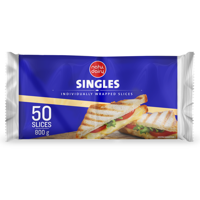 SINGLE VEGETABLE FAT PROCESSED CHEESE 50 SLICES, 800g
